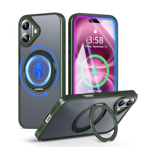 MINIKA iPhone 16 Plus p P[X Magsafe Ή 360x] X^ht @\ X}zP[X Phone 16Plus P[X ČRMILKi ϏՌ wh~ ϖh~ }OZ[t O }Olbg CX[