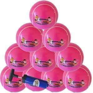 Le Petit Tennis My First Tennis Balls, Pack of 10 Inflatable Tennis Balls for Children, Pink