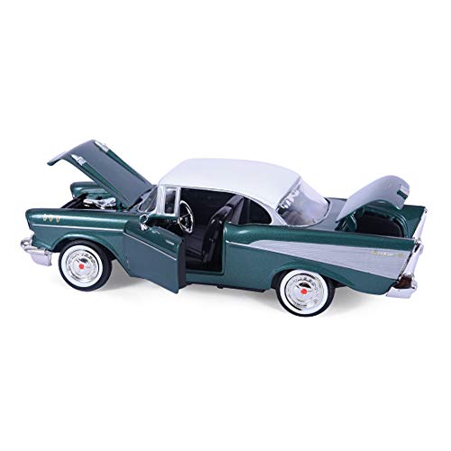 Motormax 1:24 Die-Cast 1957 Chevy Bel Air miniatura 3