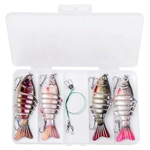 Fishing Lure Kit Topwater Bass Lures Fishing Lures Slow Sinking Swimming Lures Multi Jointed Swimbait Lifelike Hard Bait Trout Perch