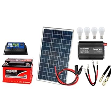 Kit Gerador De Energia Solar 60wp - Gera Até 160wh/dia