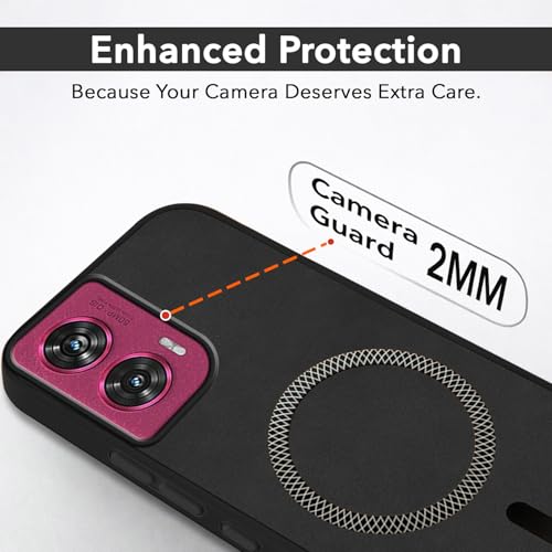 Image of Jkobi Leather Finish Back Cover Case for Motorola Moto Edge 50 Fusion (MagSafe Compatible Wireless Charging | Soft Touch | Camera Bump Protection)