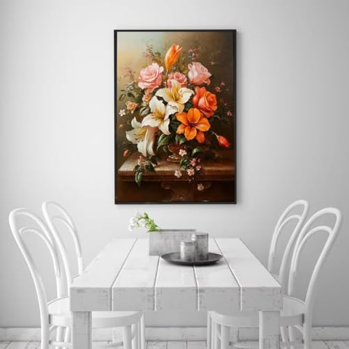 GUUOYUAL 5D Diamond Painting Complet, Fleur Diamant Kit Enfants, Strass Point de Croix Cristal Painting, Diamond Painting Adulte, Peinture Diamant pour Murale Décoration Plante 40 x 55 cm Q - 11 – vue 4