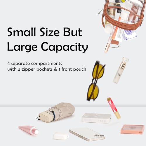 Clear Bags For Events With 2 Extra-Long Straps, 4 Pockets Clear Crossbody Bags For Women4