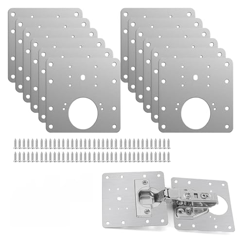 Placa de reparación de bisagras de acero inoxidable premium para armarios estables 3