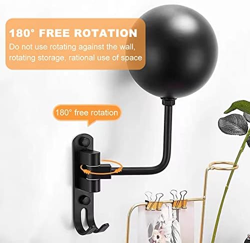 Olymajy Helmet Stand, Motorcycle Helmet Display Stand with Hook, Wall Mounted Rotatable Hat Stand, Hard hat, Handbag Storage Display Stand