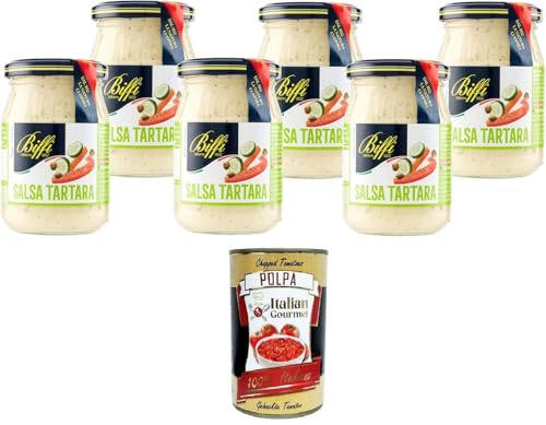 Biffi – Salsa Tartara – Multipack – Salsa Tartar – Multipack – 6 Vasos de 180 g + Polpa Italiana Gourmet 400 g