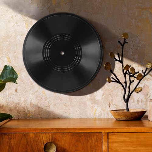 ULTECHNOVO 12 Zoll Leere Schallplatten Deko Wand, Vinyl-Schallplatten-Wanddekoration Ästhetische Raumgestaltung für Bastelprojekte zu Hause