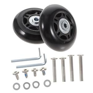 MAGICLULU Flexible Leise Gepäckrollen Ersatzräder 70x6x24mm aus Verschleißarmem Material Robuste Koffer Lenkrollen für Reisekoffer und Trolleys