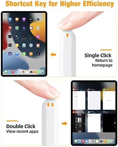 AUZOSL Stylus Pen for Apple iPad, Wireless Charging iPad Pencil 2nd Generation Tilt Sensitivity Palm Rejection Compatible with iPad Pro 12.9" 6,5,4,3; iPad Pro 11" 4,3,2,1; iPad Air 5,4; iPad mini 6