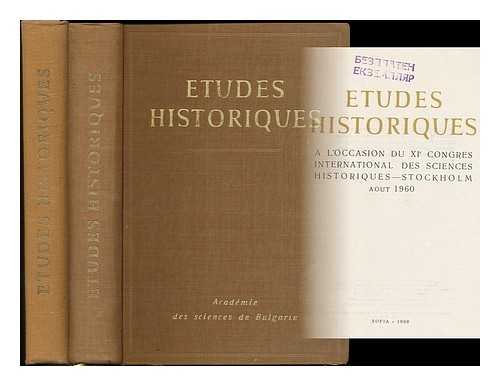 Etudes historiques : a l'occasion du 11e Congres international des sciences historique...