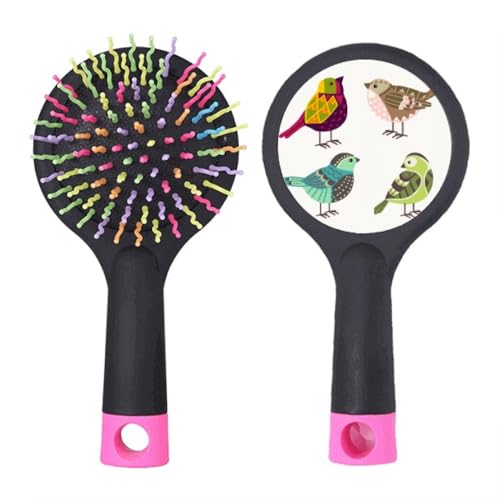Brosse démêlante oiseaux colorés pour éliminer les nœuds sans douleur