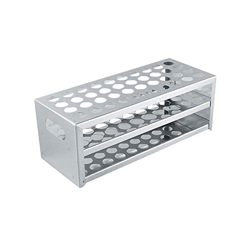 Flash Sale Buy 1 get 1 Adamas-Beta 40 Holes 304 Stainless Steel Test Tube Rack Test Tube Rack Holder, Holes Diameter φ15.5mm/0.61in, 1pcs