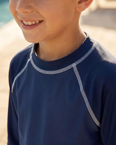 Image of City Threads Rash Guard for Boys SPF 50+ Made in USA, Long Sleeve Swim Shirt with Sun Protection, Toddler, and Youth Sizes