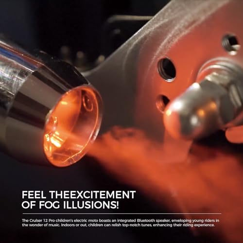 Hyper GoGo Cruiser 12 Deluxe,Kids Electric Motorbike with App and Music Player,Simulated Fog Emission,Colorful Ambient Light,Anodized Frameset(Green) - Image 4