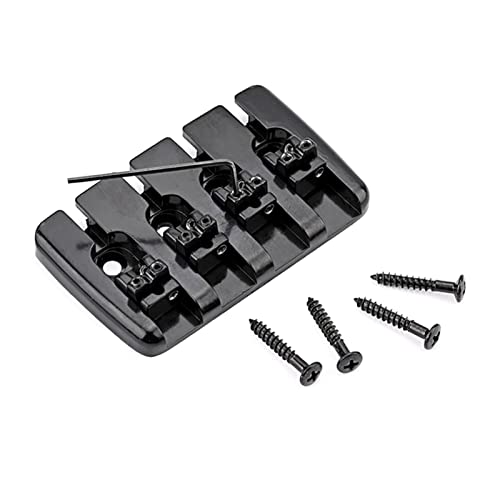 Chevalet de guitare basse 4 cordes avec vis de réglage et clé Allen noires