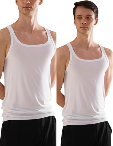 Image of DAMENSCH Neo-Cotton, Anti-Bacterial, Square Neck, Shape Retaining Vest, 100% Cotton Banyan for Men, Buttery Soft Inner Baniyan