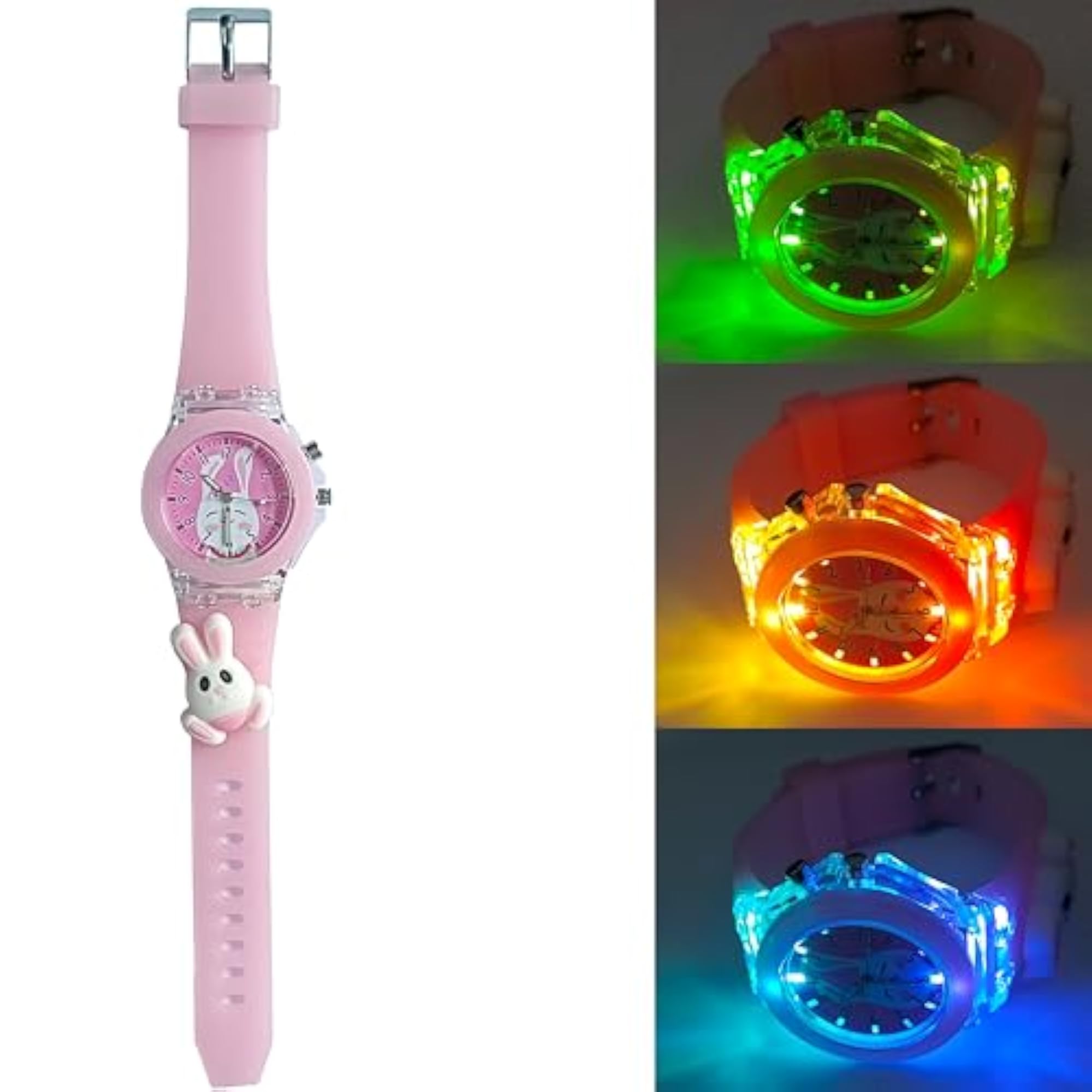 Girls' 3D Cartoon Character Digital Disco Light Watch