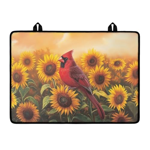 Image of Sunflower Cardinal Stove Top Cover for Electric Stove(30 x21 Inches), Insulation Counter Tops Cover, Heat Resistant Glass Cooktop Protector, Folding Dish Drying Mats for Kitchen Easy to Clean