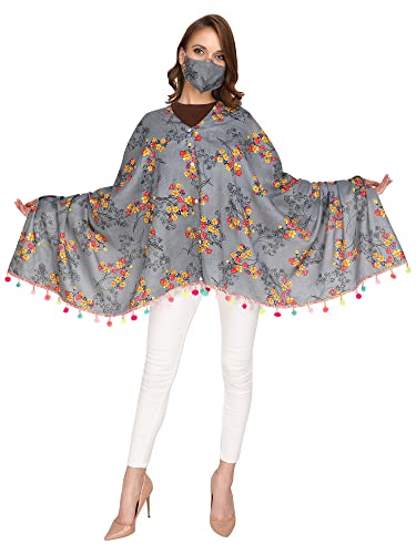 Image of Cotton Nursing Cover | Feeding Shawl | for Women & Mothers (Grey)