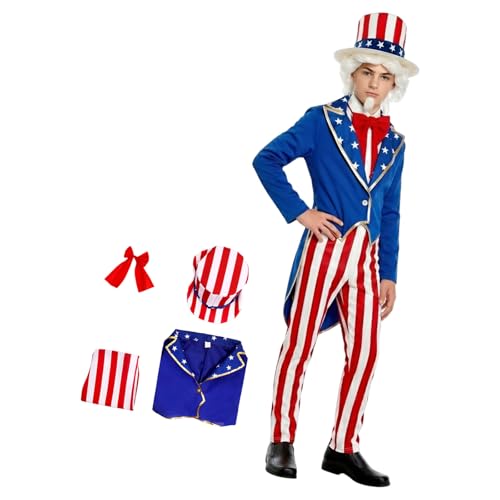 Costume patriotique adulte Oncle Sam pour défilé historique et soirée à thème