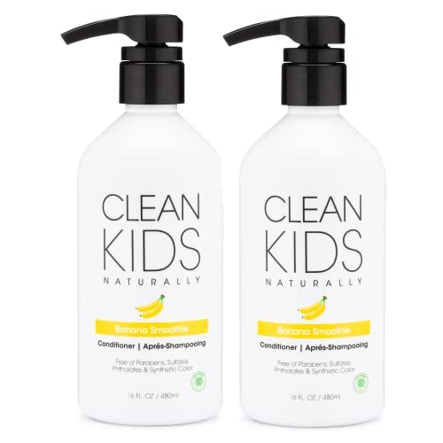 Clean Kids Naturally Conditioner All-Natural Vegan and Cruelty-free Paraben-Free EWG Verified 16 oz (Pack of 2)