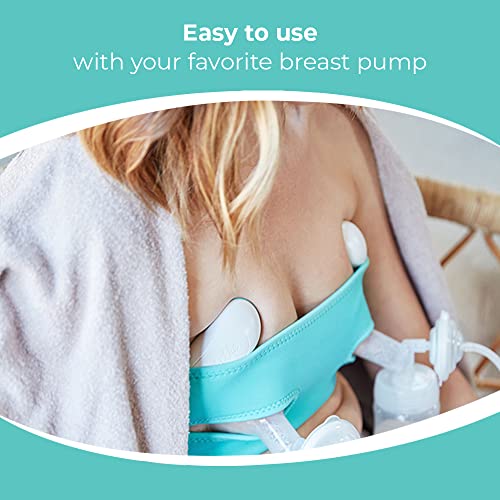 Lavie Warming Massagers 2-Pack (Pair) And Pump Strap Hands Free Pumping Bra Bundle, Massager And Breast Pump Bra Teal #TOP3