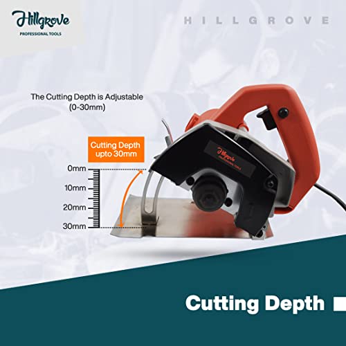 Image of Hillgrove Tile Wall Marble Tiles Wood Plywood Cutter Cutting Machine Electric 5 inch with Wheel (Red)