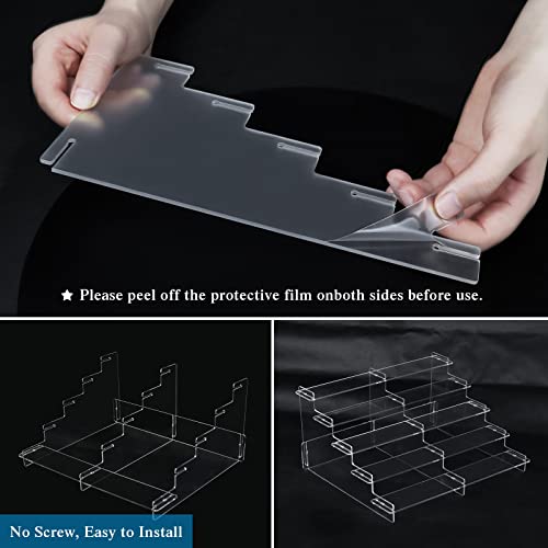 Pomer Acrylic Riser Display Shelf, 5 Tiers Transparent Display Stand Risers Multifunctional Acrylic Stand For Collectibles Pop Figures, Dessert, Cosmetics, Figurines To Decoration And Organizer #TOP3