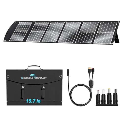 100W Portable Solar Panel Extremely Lightweight Compact Foldable with USB QC3.0, Type-C PD3.0, Anderson and XT60 DC 20V for Camping Power Station, Solar Generators, Cell Phones