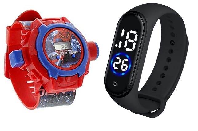 pappi-haunt spiderman projector band with jelly slim black digital led band for kids -pack of 2- Multi color (B0763N3K51) Amazon Price History, Amazon Price Tracker