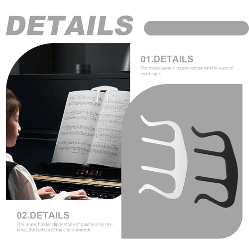 JZLEJC Holder, 2 PCS Book Page Holder, Metal Music Book Clip, 3.58×2 Small Sheet Music Holder pour Piano, Clavier, Stands et Livres - Les Beatles, Paul McCartney, John Lennon, RIngo Starr, George Harrison JZLEJC Holder, 2 PCS Book Page Holder, Metal Music Book Clip, 3.58x2 Small Sheet Music Holder pour Piano, Clavier, Stands et Livres – Image 4