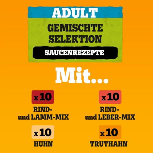 Pedigree DOGCARE Hundefutter Portionsbeutel Chunks in Soße Adult 40 x 100g