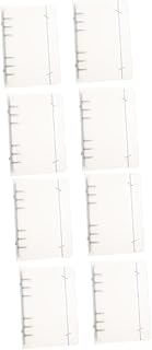 TEHAUX 8 Peças Capa Protetora Recarregável Fichário Diário Protetor Fichário Planejador Capa Transparente Capa De Caderno Fichário De Couro Scrapbook Capa Protetora Adesivo Anel De Ferro