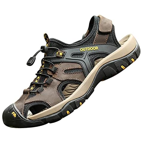 MGGMOKAY Sandalias de Verano para Hombre de Cuero Cover