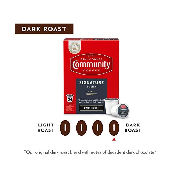 Community Coffee Signature Blend 72 Count Coffee Pods, Dark Roast