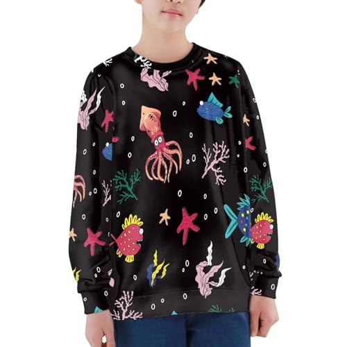 Modysero Casual Graphic Kids Hoodies Spring Fall Long Sleeve Loose Fit Pullovwer Hoodie for Boys