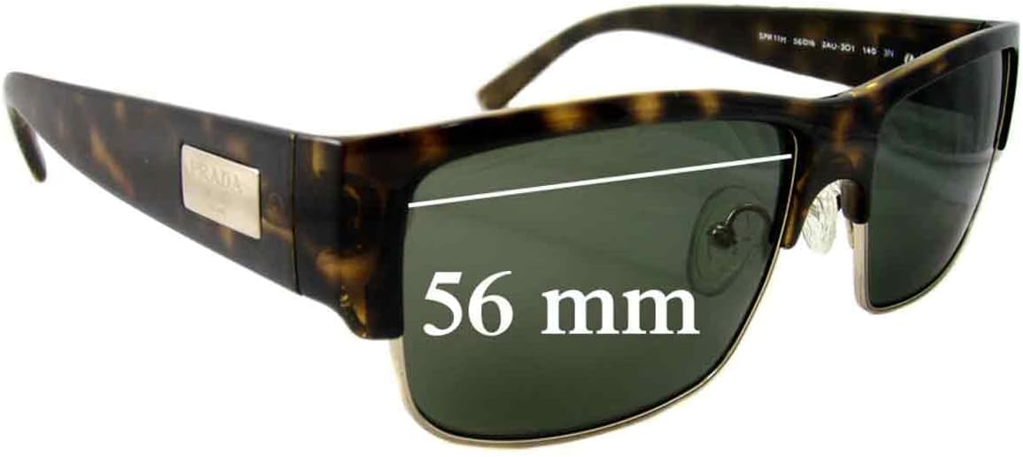 Sunglass Fix Replacement Sunglass Lenses Compatible with Prada SPR11M 56mm