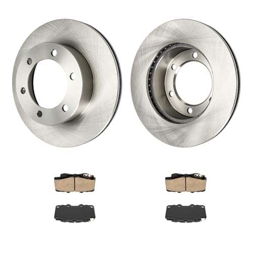 Image of KAX Front Brake Kit, OE Brake Rotors and Ceramic Brake Pads | Fits Toyota Tacoma 1999-2003, Toyota Tacoma 2004 3.4L, Toyota Tacoma 2004 2.4L, Toyota Tacoma 2004 2.7L, Automotive Replacement Brake Kit