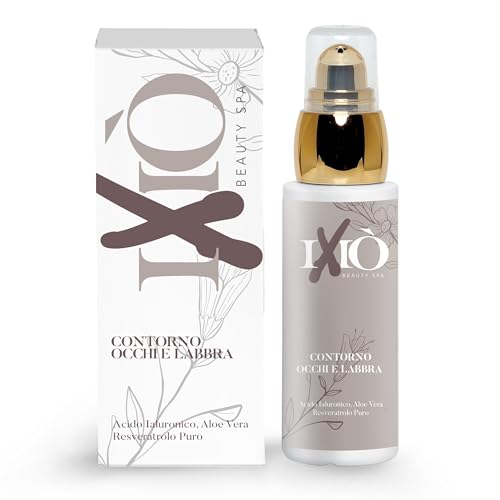 Crema Contorno Occhi Antirughe 50 ml - Riduce Occhiaie, Illumina e Rimpolpa labbra - Siero Idratante con Acido Ialuronico, Aloe Vera e Resveratrolo - Made in Italy
