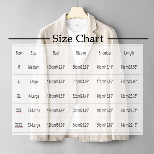 Cambkatl Cotton Linen Blazer for Men Loose Sport Coat 2025 Fall Lapel Collared Business Casual Button Down Jackets3