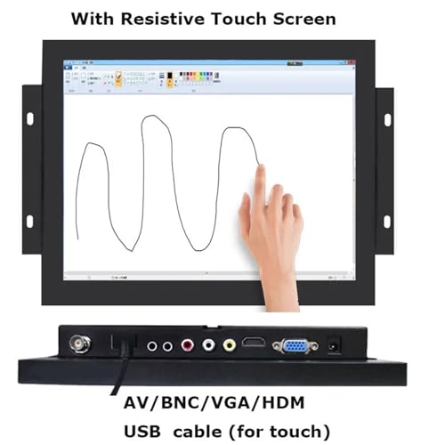 Image of 1pc 10.4 Inch HD 1024x768 Open Frame Style Industrial Touch Screen Monitor Non Touch /Resistive /Capacitive Touch(Resistive Touch)