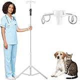 Crilealym IV Poles,46to 85In IV Stand Floor with 4 IV Bag Holder Stand Portable Telescopic Stabilizing Tripod Stainless Steels Pipe Extension Pole IV Influsion Pole Lightweight Strudy (45-84in)