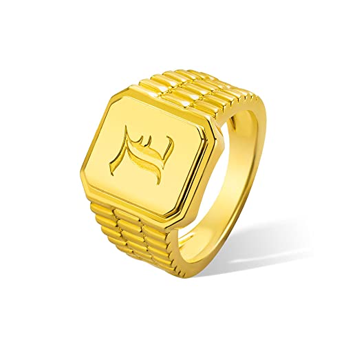 Bague en or pour le petit doigt pour hommes au style urbain chic
