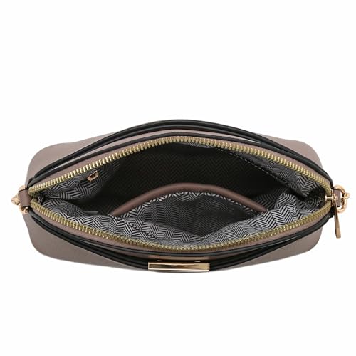 Image of FashionPuzzle Faux Leather Small Dome Crossbody Bag with Chain Strap
