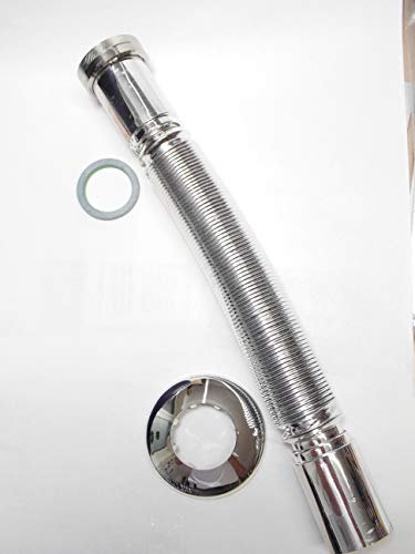 Tubo di scarico flessibile 1,1/2, cromato, uscita