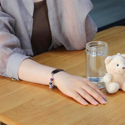 Image of Interchangeable DIY Semi-Finished Medical Alert Bracelet - 8mm Natural Stone Bead Adjustable Dual-Use Bracelet - YA5062