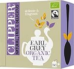 Clipper Organic Earl Grey Tea Bags | Box of 50 Teabags | Organic Tea for Home & Office | Eco-Conscious, Fair Trade Tea | Natural, Unbleached, Plant-Based, Compostable & Biodegradable Tea Bag