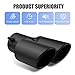 Hugwits Car Exhaust Tips, Stainless Steel Dual Outlet Straight Style Muffler Exhaust, 2.5