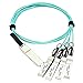 Axiom JNP-QSFP-AOCBO-1M-AX 40Gbase-AOC Direct Attach Cable - Qsfp+ to SFP+ - 3.ft - Fiber Optic - Active